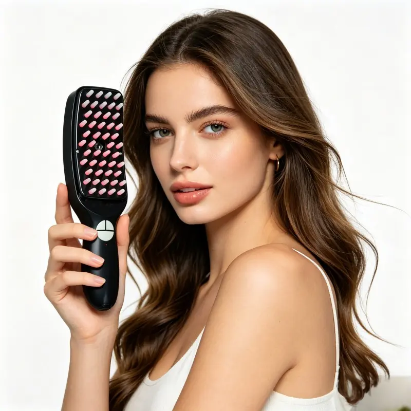 Electric Massage Comb, Meridian Head Massage Device, Light Therapy Hair Care Comb, Color Light Hair Styling Hair Comb, Electric Massage Comb for Hair Loss, Massagers