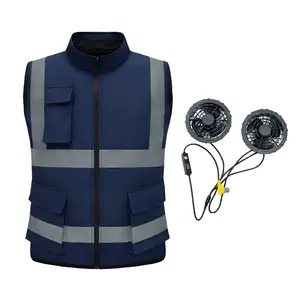 Cooling Vest with Fan Air Conditioned Clothing Sleeveless Cooling Jacket Outdoor Working Reflective Vest Custom Logo