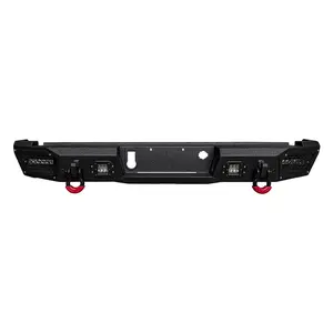 TIOYAR Steel Rear Bumper Black Texture for 2015-2022 Chevrolet Colorado with Winch Plate LED Lights 2 x D-Rings for Off-Road Performance