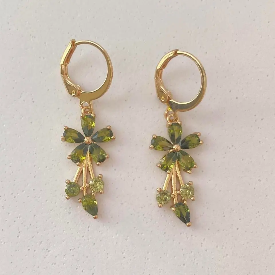 Elegant Flower Dangle Drop Earrings for Women