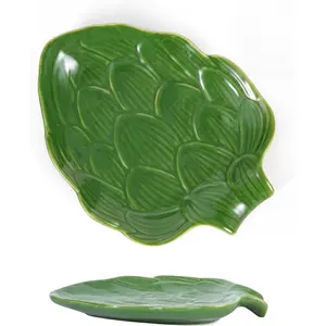 Molidiki 2pcs Artichokes-Shaped Green Ceramic Spoon Rest For Stove Top,Cute Cooking Spoon Holder & Utensil Rest For Kitchen Counter, Farmhouse Kitchen Decor & Accessories