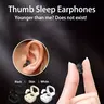 MSHUKCOE Ultra-Small Plastic Bluetooth Invisible Earbuds - Stereo Audio, Stable Connection, Noise Cancellation, Chargeable Headset with Cable Management for Small Ears