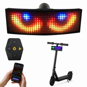 Devil Eyes Light for Electric Scooter & Bike, Smart LED Tail Light with Custom Editable Text and Animation, Waterproof Turn Signal Accessories for Night Riding,Father's Day gift