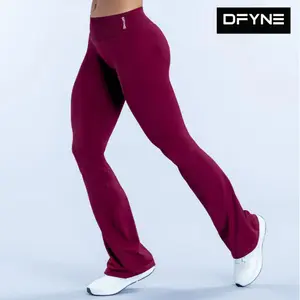 DFYNE Dynamic Flare Pants  The Ultimate Leg-Elongating Yoga Trousers| High-Waist Seamless Gym Trousers for Women