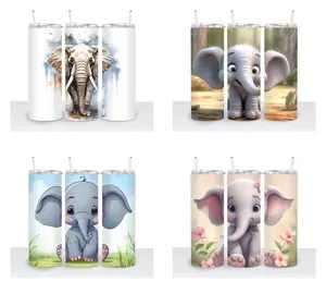 Elephant Choice - 20oz Tumbler Bottle Drinkware Lid Plastic