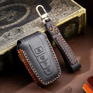 Genuine Leather Key Fob Cover For Toyota |   Handmade Car Key Case Protector
