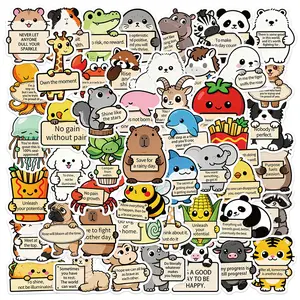 50pcs Funny Emotional Support Animals Series Stickers, Sticker Decals, Suitable for Faith-based Designs Such As Scrapbooks, Diaries, Laptops, Water Bottles, Cars, Etc., with Positive Messages As Gifts, Universal Car Sticker, Bumper Sticker