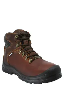 WP606 Dark Brown Waterproof Tumbled Full Grain Leather Upper Rubber Polyurethane Dual Density Outsole Maximum Comfort Removable Insole