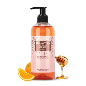 BellaVita Luxury’s Glam Woman Body Wash | Fruity Floral Shower Gel | Gently Cleanses, Softens & Refreshes with Aloe Vera | 500ml