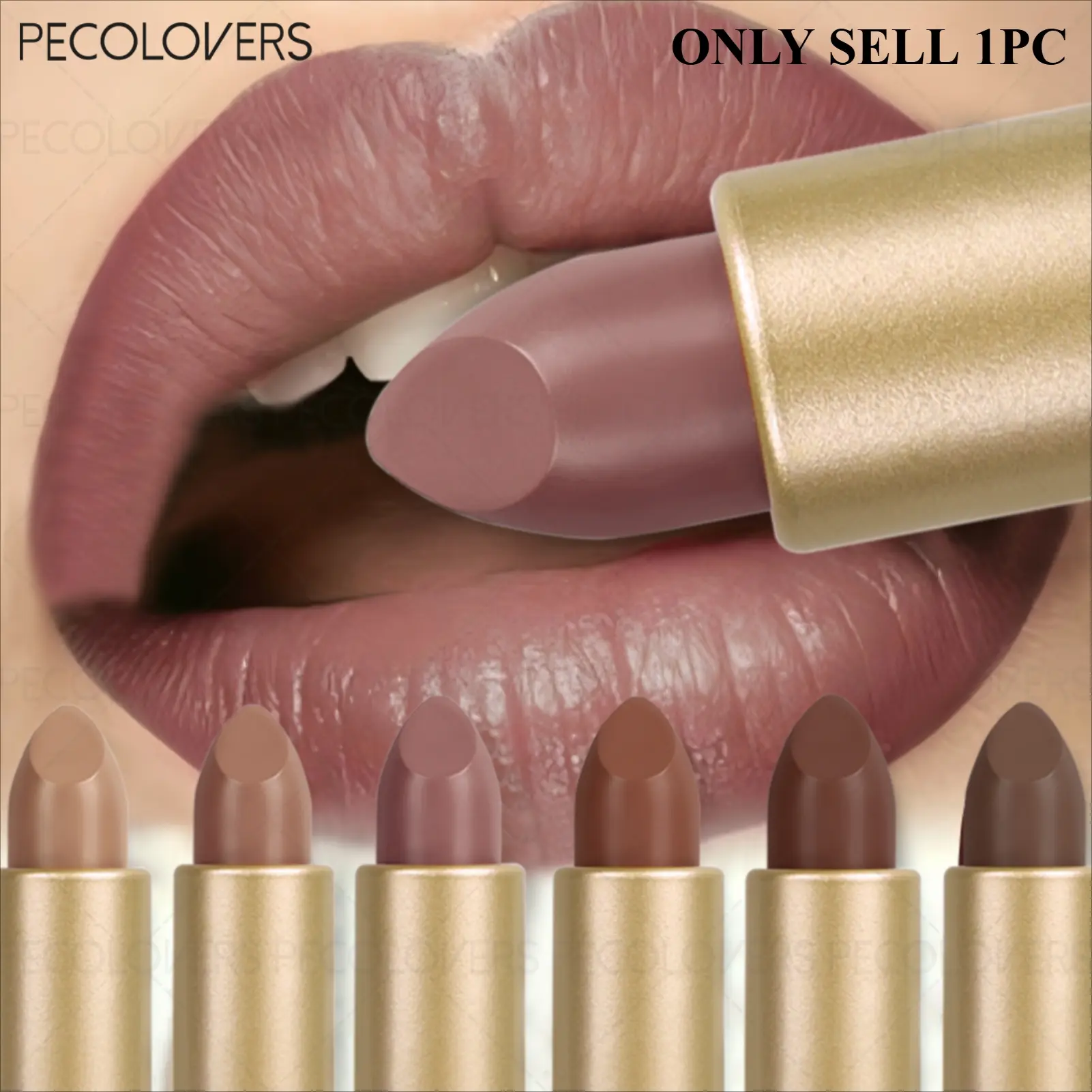 1 Pcs Velvet Matte Lipstick, Reddish Brown Deep Berry Brown, Non-sticky Texture, Waterproof Long-lasting, Lip Gloss Lip Liner, Daily Makeup, Lip Cosmetic, for All Skins, Fall Winter