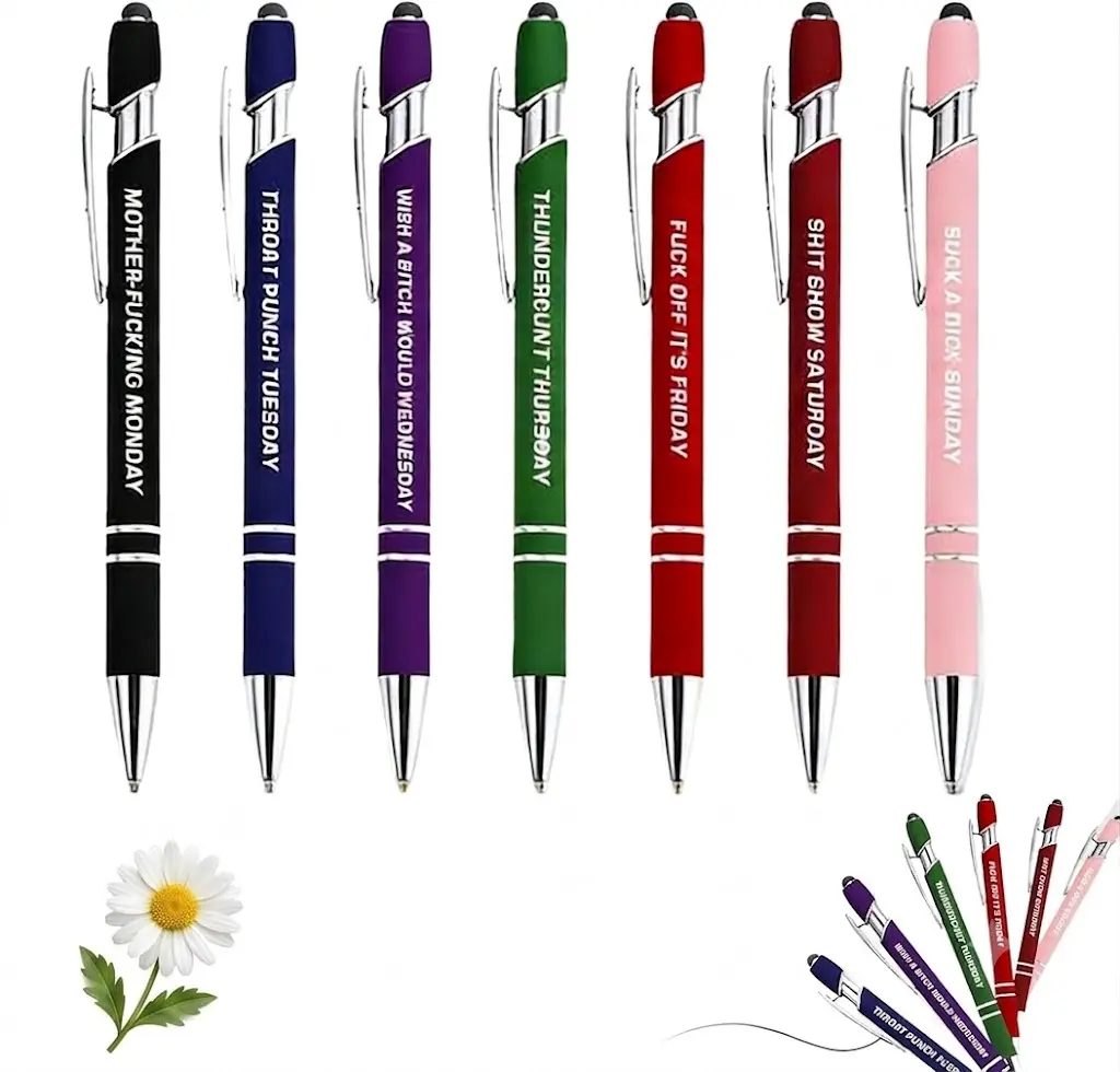 7Pcs 2-in-1 Touch Screen Stylus Pen & Ballpoint Pen