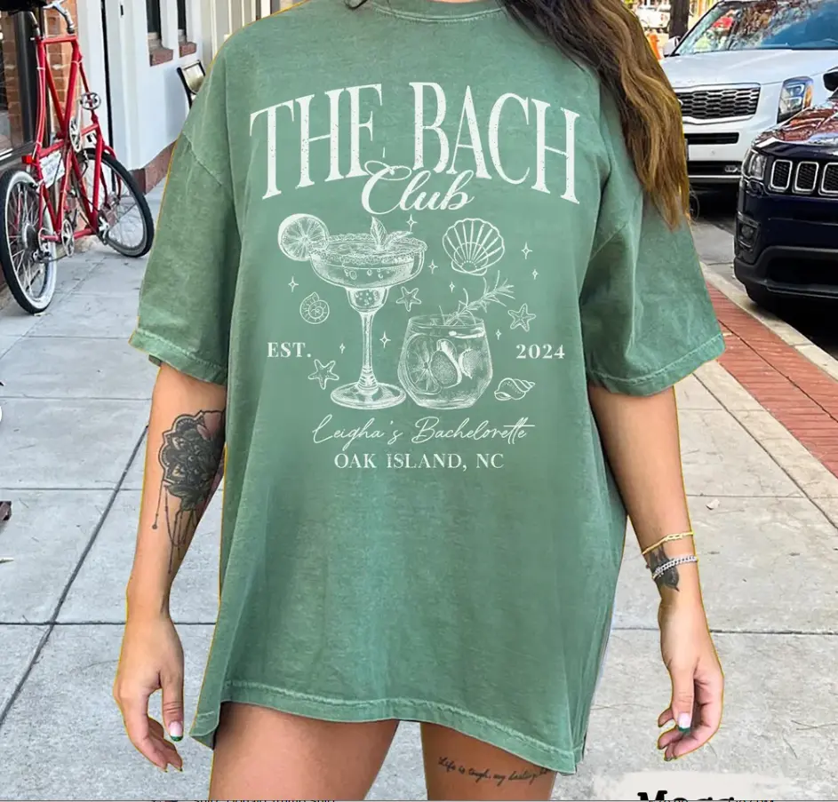 Beach Bachelorette T-Shirts, Custom Location Bachelorette Party T-Shirts, Last Toast On The Coast, Luxury Bach, Custom Bride T-Shirt, Social Club