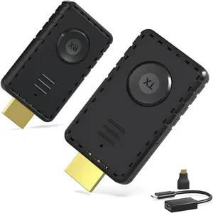 HDMI Transmitter and Receiver, 164FT Long-Range Low Latency Audio & Video 4K Decoding 1080P Output, 5G/2.4G -Band  Connection, Plug & Play for Laptop,PC,TV,Projector,Camera