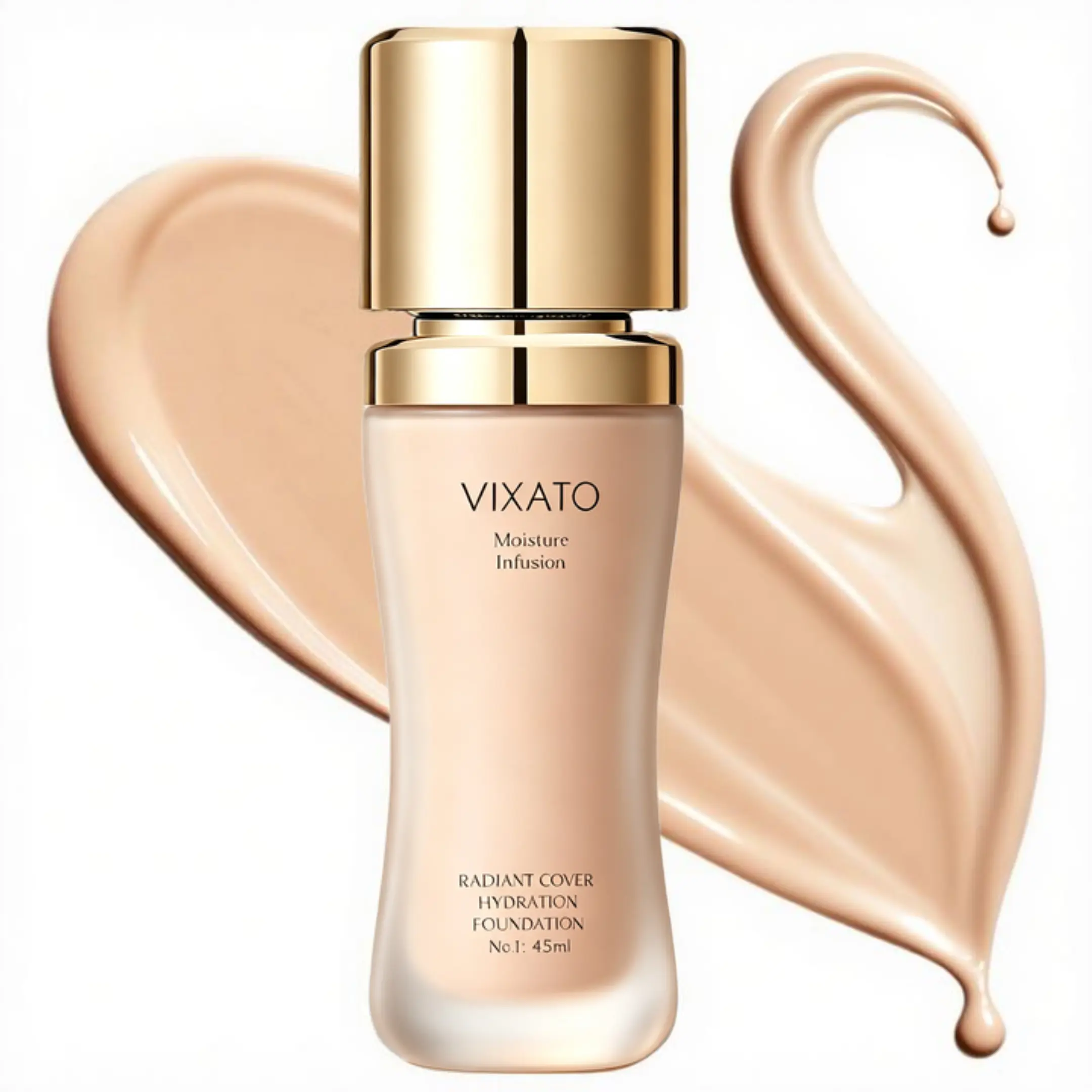 VIXATO Foundation Water Molecular Moisturizing + Concealer for Flawless Finish Liquid Foundation - Cosmetic, Makeup