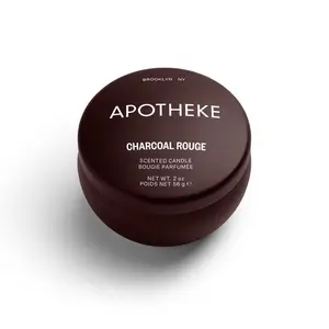 Charcoal Rouge Mini Candle Tin - Velvety Damask Rose Fragrance - Elegant Design for Candle Lovers