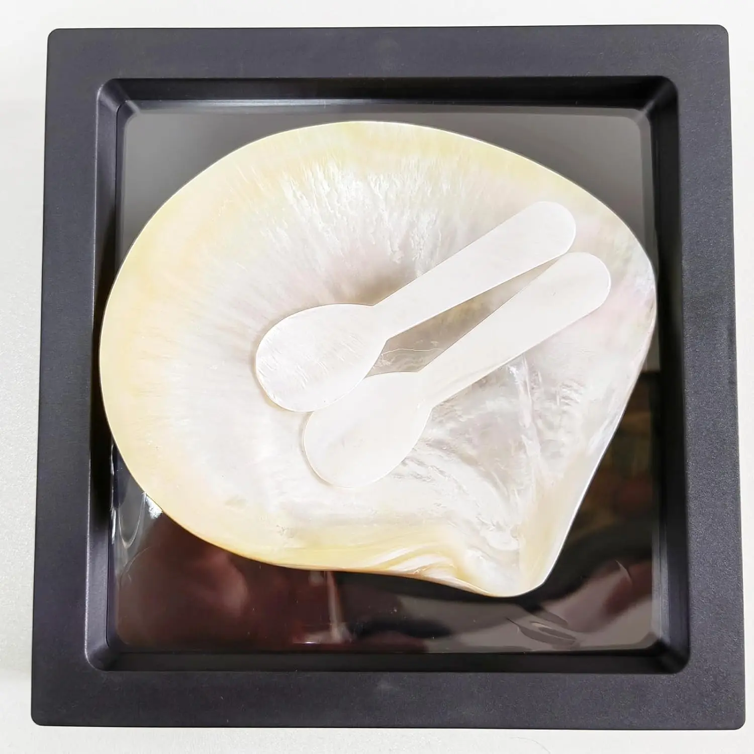 Caviar serving set - Caviar Spoons - Mother of Pearl Spoon Set with Gift Box Packaging - Serving Caviar Eggs and Dessert