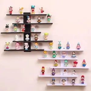 5-Tier Floating Shelf, Wall-Mounted Storage Rack, Easy Installation Blind Box Figure Display Stand, Decoration Items, Suitable for Bedroom Living Room