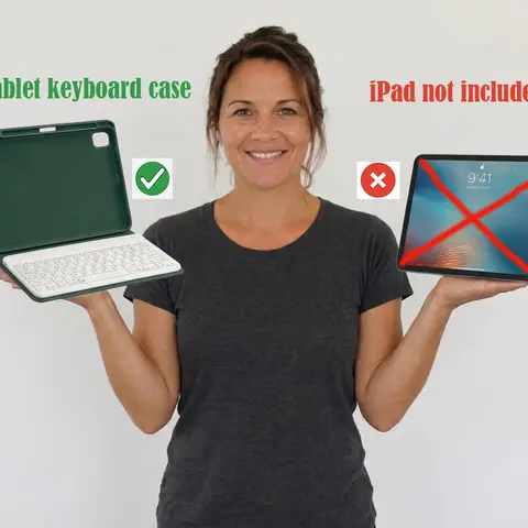 Shopping Note: 【iPad not included】 The iPad is for display purposes only and is not included! Only the tablet case is for sale. Currently, only the white keyboard is available.