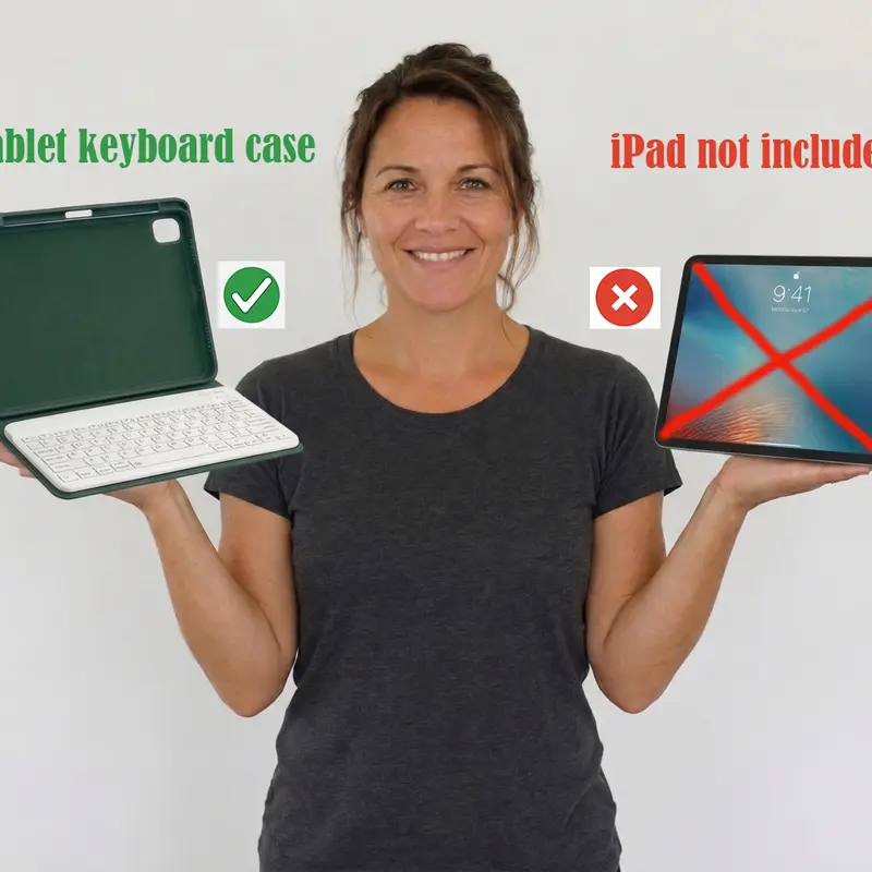 Shopping Note: 【iPad not included】 The iPad is for display purposes only and is not included! Only the tablet case is for sale. Currently, only the white keyboard is available.