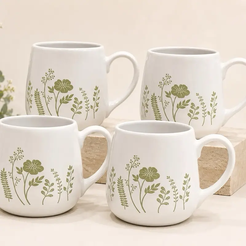 Tazas para Café Wildflower Set de 4