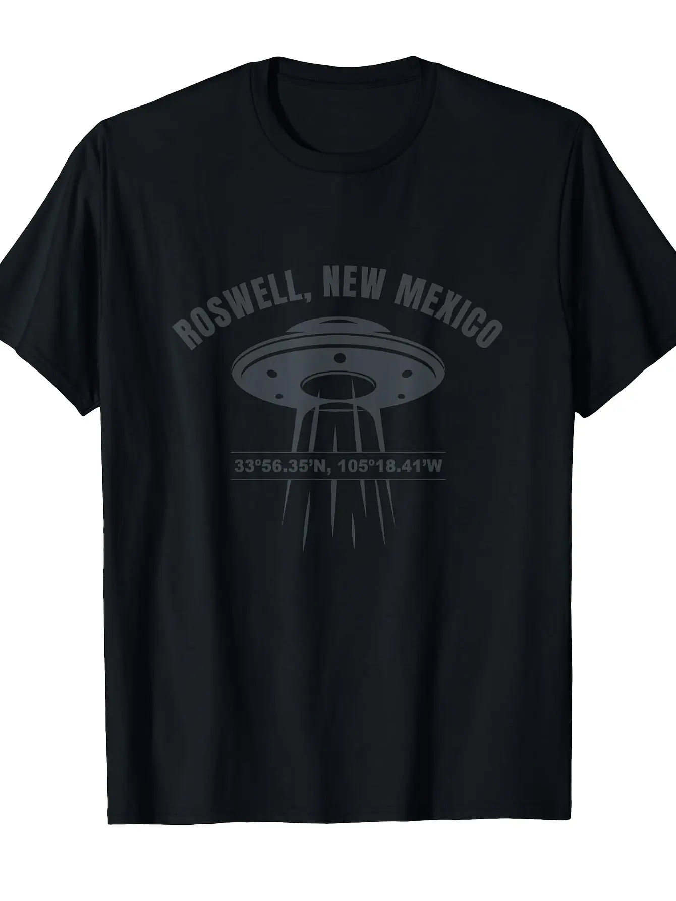 Roswell NM UFO Alien Crash Landing Graphic T-Shirt unisex soft cotton short sleeve t shirt, vintage graphic casual tee for men women teens, perfect birthday holiday gift for camping travel gym daily street  wear