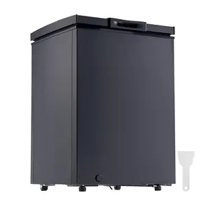 VEVOR Chest Freezer, 3.3 Cu.ft Compact Deep Freezer, Free Standing Top Open Door Chest Freezers with 2 Removable Baskets & Adjustable Thermostat - Energy Saving, Low Noise & Garage Ready, Black Appliances Refrigerator