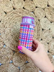 Slim Can Sleeve - Rainbow Gingham -  Fits Seltzers and Energy Drink