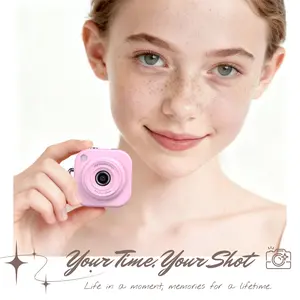 【Valentine gift】W&O Retro Digital Camera 1080P HD Mini Keychain DV Pocket Camera with 32GB Card 8MP 2.0" LCD Screen Flash Rechargeable Portable Vlog Camera for Travel Concerts Kids The Perfect Gift Party & Everyday Use Camcorder