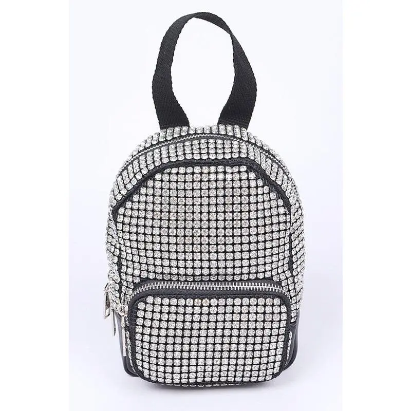 Rhinestone Statement Mini Convertible Backpack