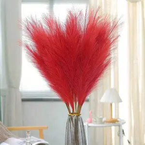 5pcs Pampas Artificial Reed Decor, Natural Elegant Simulated Texture, Window Display Wedding Party Decoration, Cafe Living Room Bedroom Flower Arrangement