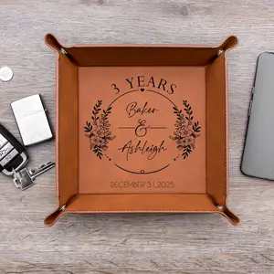Personalized Leatherette Valet Tray