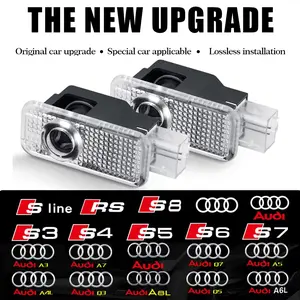 LED Car Door Welcome Light, Automatic Laser Projector for Audi Models, Fits Sline, S3, S4, S5, S6, S7, Rs, Q7, Q5, Q3, A4, B8, 8p, A3, A6, C7, A5, A6l
