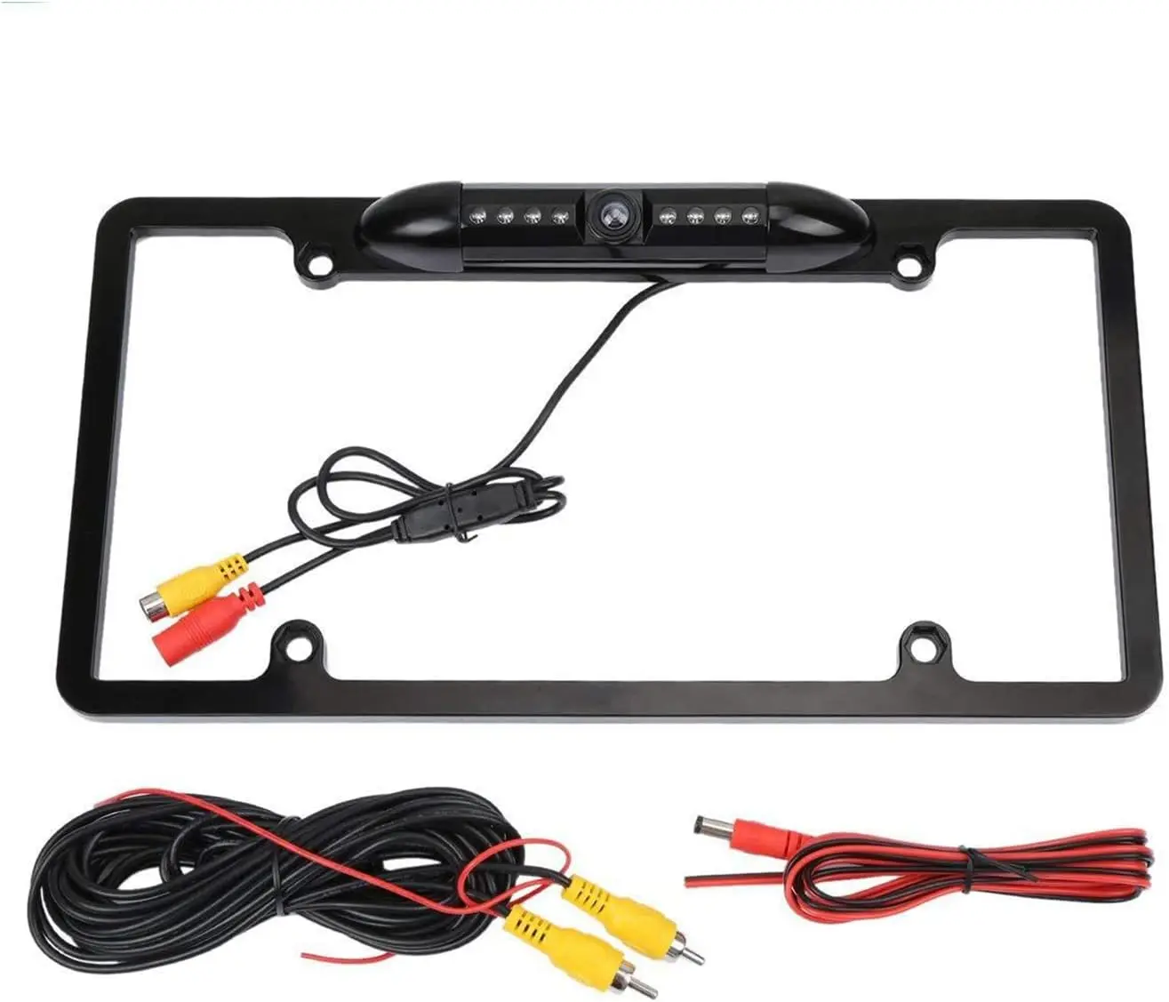 License Plate Frame Backup Camera, Rear View Camera with 8 LED, 170 Viewing Angle Night Vision  Camera, Backup Camera  Universal for ,SUV,