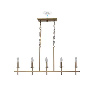 Plug & Play Sapello 5-Light Chandelier in Transitional and Modern Style-68.7 Inches Tall and 36 Inches Wide