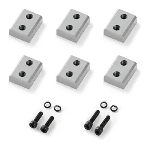 VEVOR Rebar Cutter Blades, 6 Pcs Replacement Jaw Blades for 7/8Inch 22mm # 7 Electric Rebar Cutter, Double-sided, CR12MOV High-Hardness Steel, Fast Efficient with Screws and Spring Washer, Silver