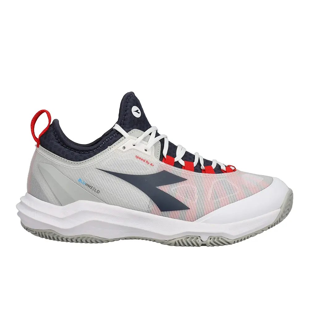 diadora Mens Speed Blushield Fly 4 Plus Clay Tennis Sneakers Shoes - Grey