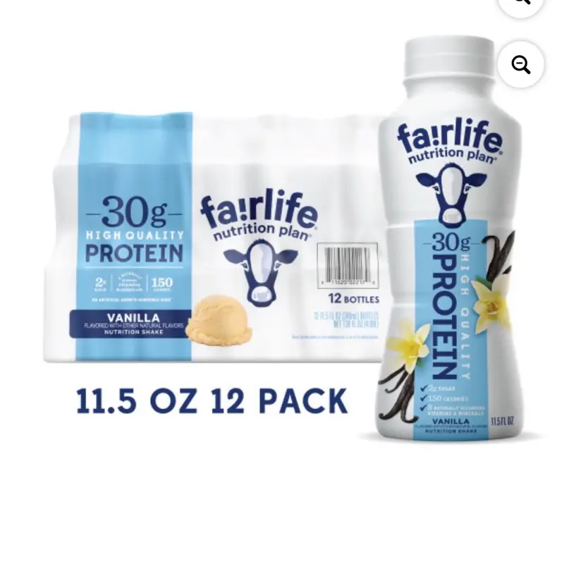Fairlife Nutrition Plan 30g Protein Shake, Vanilla, 11.5 fl. oz., 12 pk. Fairlife Nutrition Plan 30g Protein Shake, Vanilla, 11.5 fl. oz., 12 pk.