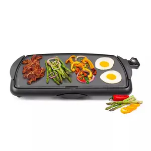Family-Size 10 x 20"  Griddle,dishwasher safe,Nonstick,Removable heat control with easy-to-use, Burger, Eggs, Pancake Griddle Cookware Handles