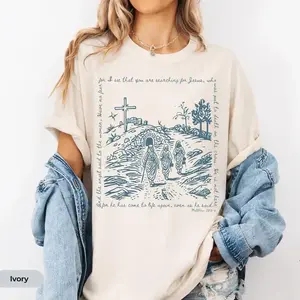 Comfort Colors Women of Easter T-shirt celebrating He Is Risen, perfect for Good Friday and Easter Day, featuring Jesus, faith-inspired design on a comfy religious tee - TrendWear USA