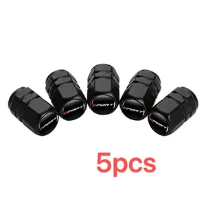 Set of 5 Aluminum Valve Stems, Sporty Design, Suitable for Various Vehicles, Including Motorcycles, Cars, and Bicycles