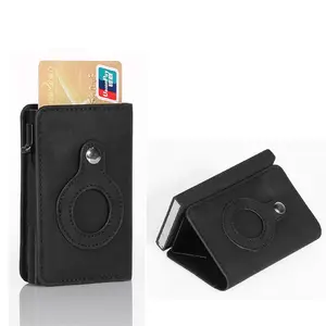 Peak Prime Goods RFID-Blocking Slim AirTag Wallet - Metal Card Holder with Anti-Theft Protection and Money Clip