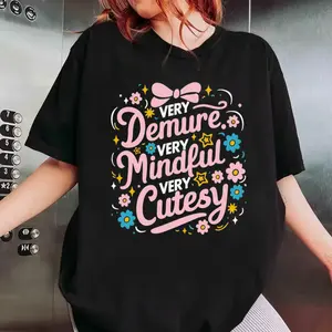 Very Demure Very Mindful Very Cutesy Shirt, Gen Z Trending Words Shirt, Unisex Short Sleeve Tee Shirt