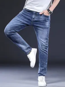 Men's Slim Fit Jeans, Comfortable Design Pants, Fashionable Casual Wear, Trendy Denim Jeans for Modern Men, Perfect for Daily, Streetwear