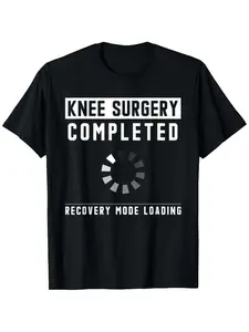 Plus Size Plus Size - Wo Plus-size Knee Surgery T-shirt |   Size 0XL-5XL Comfortable Fit Casual Geometric Pattern Machine Washable S-XXXL Available Humor Apparel Fun Design Durable Fabric