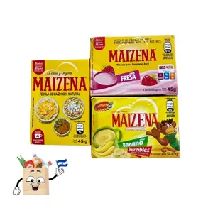 Maizena 45g Drink Mix - Original & Banana Increibles Flavors - 100% Natural Corn Starch Mix - 45g Pack