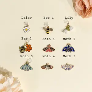 Cottagecore Kindle Charm Ereader Dust Plug Bookish Tech Gift Nature Lovers Flower Kindle Charm Romantasy Accessory Mothcore Small Gift