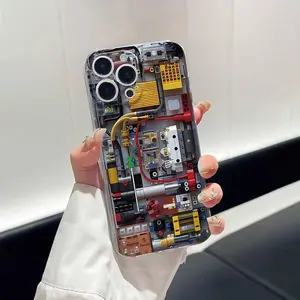 Clear Phone Case with Camera Lens Protector, Anti-drop Phone Protective Cover, Shockproof Phone, Phone Accessories Compatible with iPhone