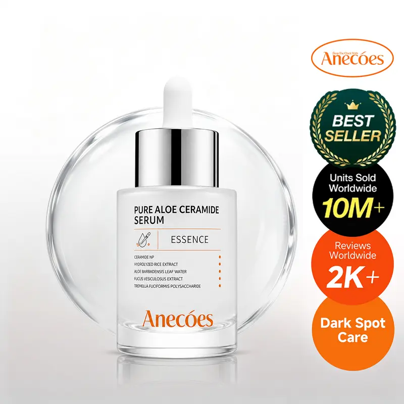 [ANECOES] Skin barrier repair essence: containing 8% aloe leaf water+3% rice extract+ceramide NP | 1.23 fluid ounces | sensitive muscle application, red blood silk soothing, deep moisturizing, gloss formula, skin repair, moisturizing care