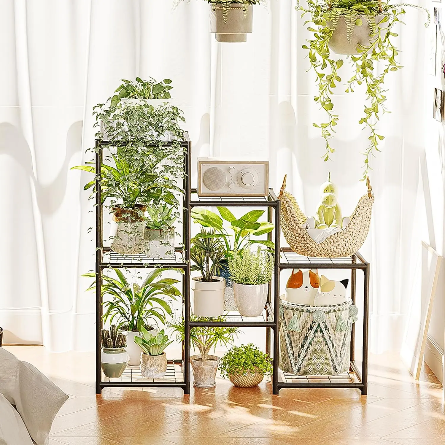 Bamworld Black Plant Stand Outdoor Metal Plant Shelf for Multiple Plants 3 Tiers Ladder Plant Holder Waterproof for Garden Living Room Patio Morden Home Decor Gardening Gifts Bamworld Black Plant Stand Outdoor Metal Plant Shelf for Multiple Plants 3 Tiers Ladder Plant Holder Waterproof for Garden Living Room Patio Morden Home Decor Gardening Gifts