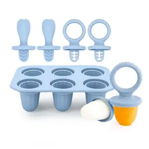 Food Grade Silicone Ice Cream Popsicle Molds Reusable Breastmilk Freezer Ice Lolly Molds Easy Release Homemade Frozen Treat Molds for Kids Family Summer DIY Cold Snack Making Supplies